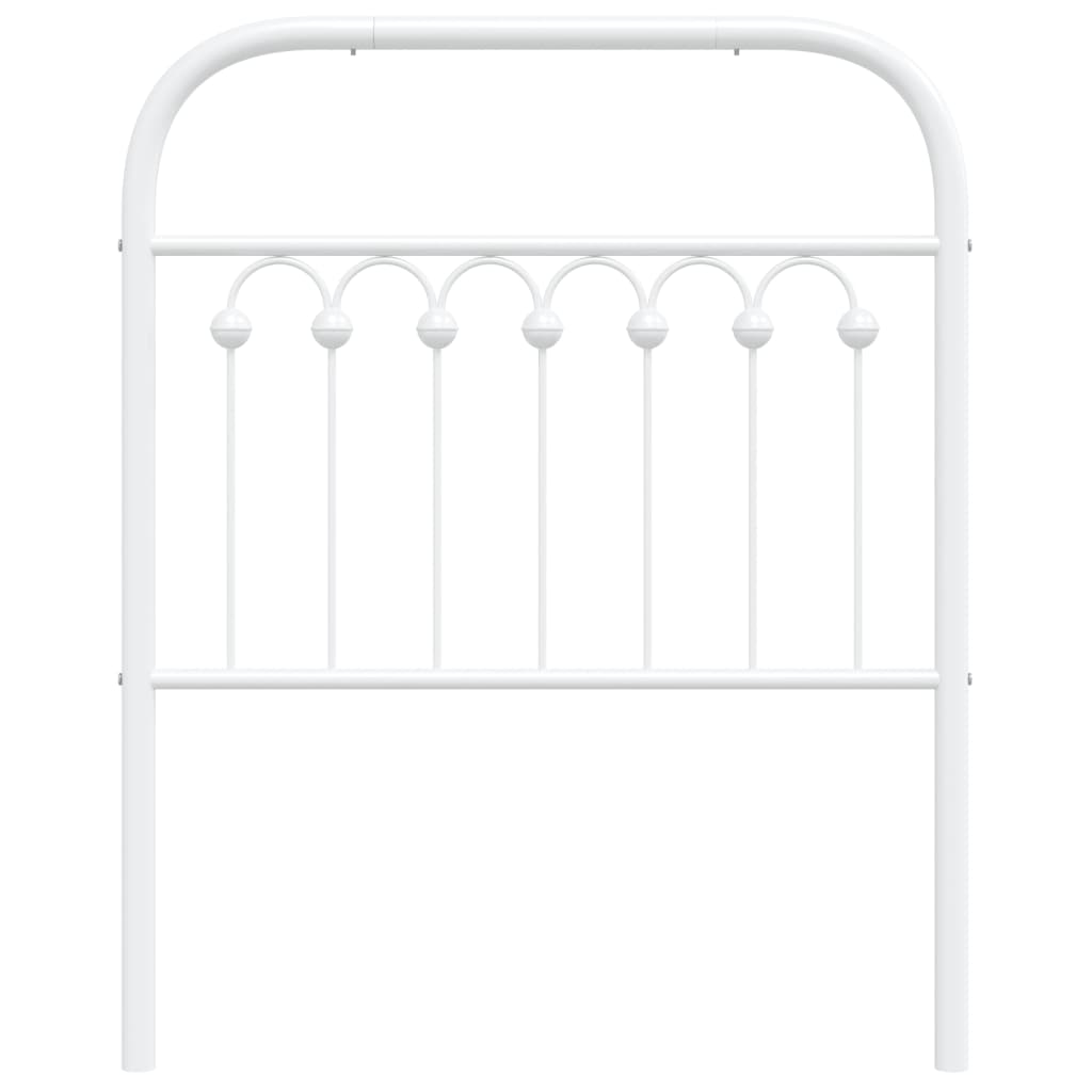 vidaXL Tăblie de pat metalică, alb, 75 cm vidaXL Tăblie de pat metalică, alb, 75 cm