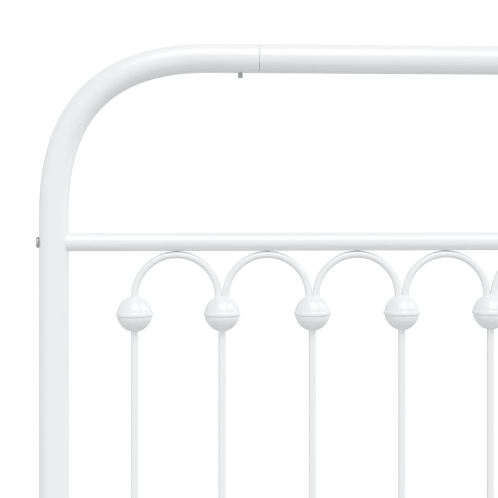 vidaXL Tăblie de pat metalică, alb, 75 cm vidaXL Tăblie de pat metalică, alb, 75 cm