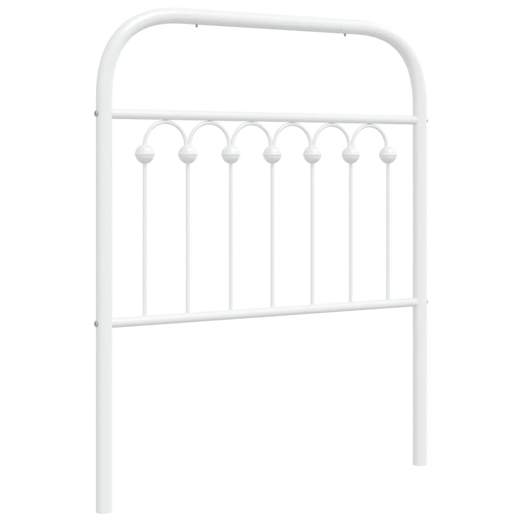 vidaXL Tăblie de pat metalică, alb, 80 cm vidaXL Tăblie de pat metalică, alb, 80 cm