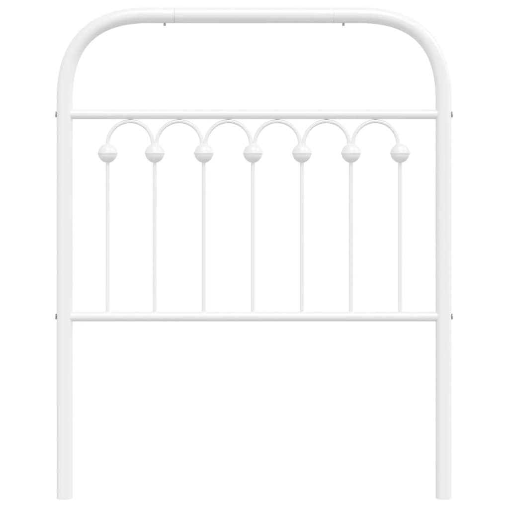 vidaXL Tăblie de pat metalică, alb, 80 cm vidaXL Tăblie de pat metalică, alb, 80 cm