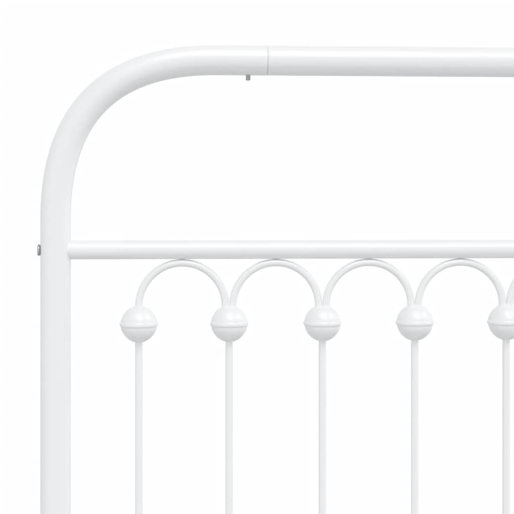 vidaXL Tăblie de pat metalică, alb, 80 cm vidaXL Tăblie de pat metalică, alb, 80 cm