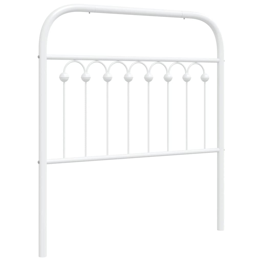 vidaXL Tăblie de pat metalică, alb, 90 cm vidaXL Tăblie de pat metalică, alb, 90 cm