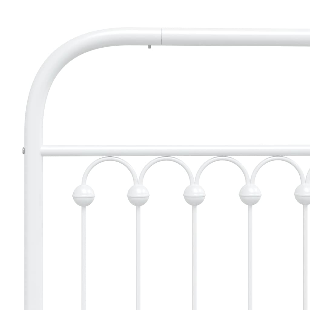 vidaXL Tăblie de pat metalică, alb, 90 cm vidaXL Tăblie de pat metalică, alb, 90 cm