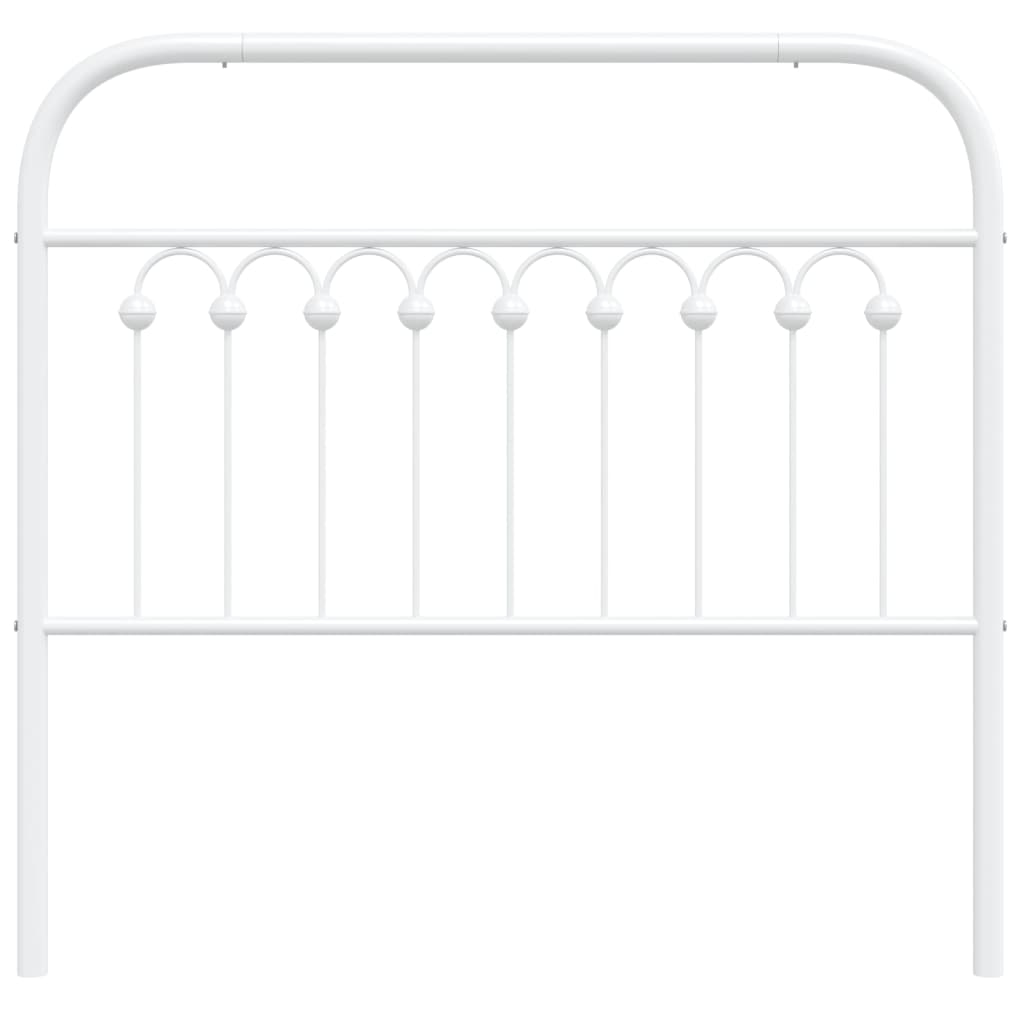 vidaXL Tăblie de pat metalică, alb, 100 cm