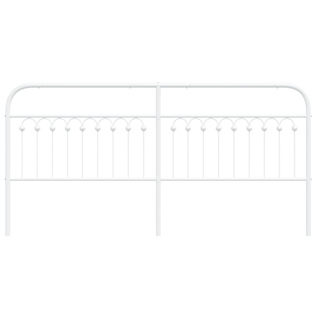 vidaXL Tăblie de pat metalică, alb, 200 cm vidaXL Tăblie de pat metalică, alb, 200 cm
