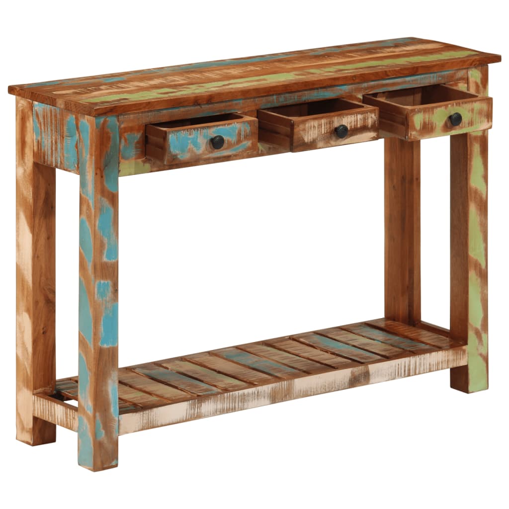 vidaXL Masă consolă, 110x30x76 cm, lemn masiv reciclat vidaXL Masă consolă, 110x30x76 cm, lemn masiv reciclat