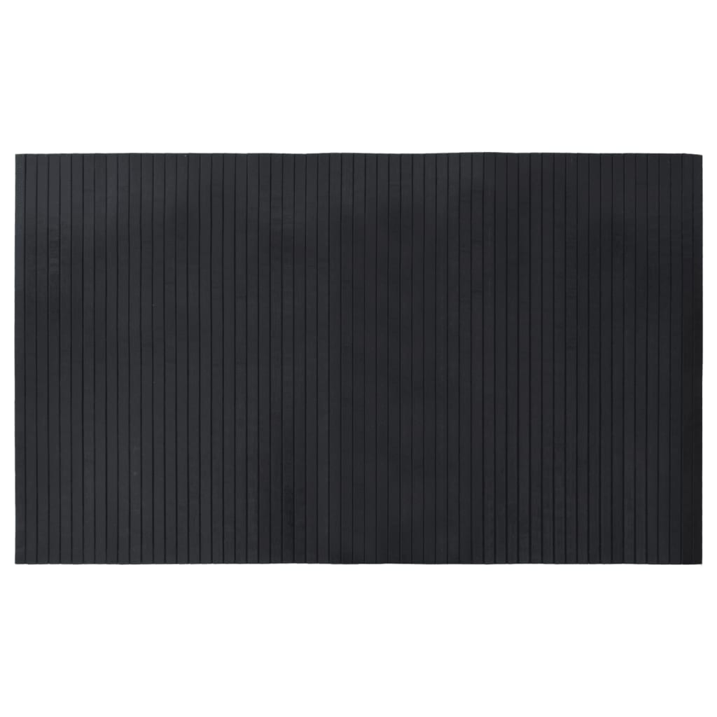 vidaXL Covor dreptunghiular, negru, 60x100 cm, bambus