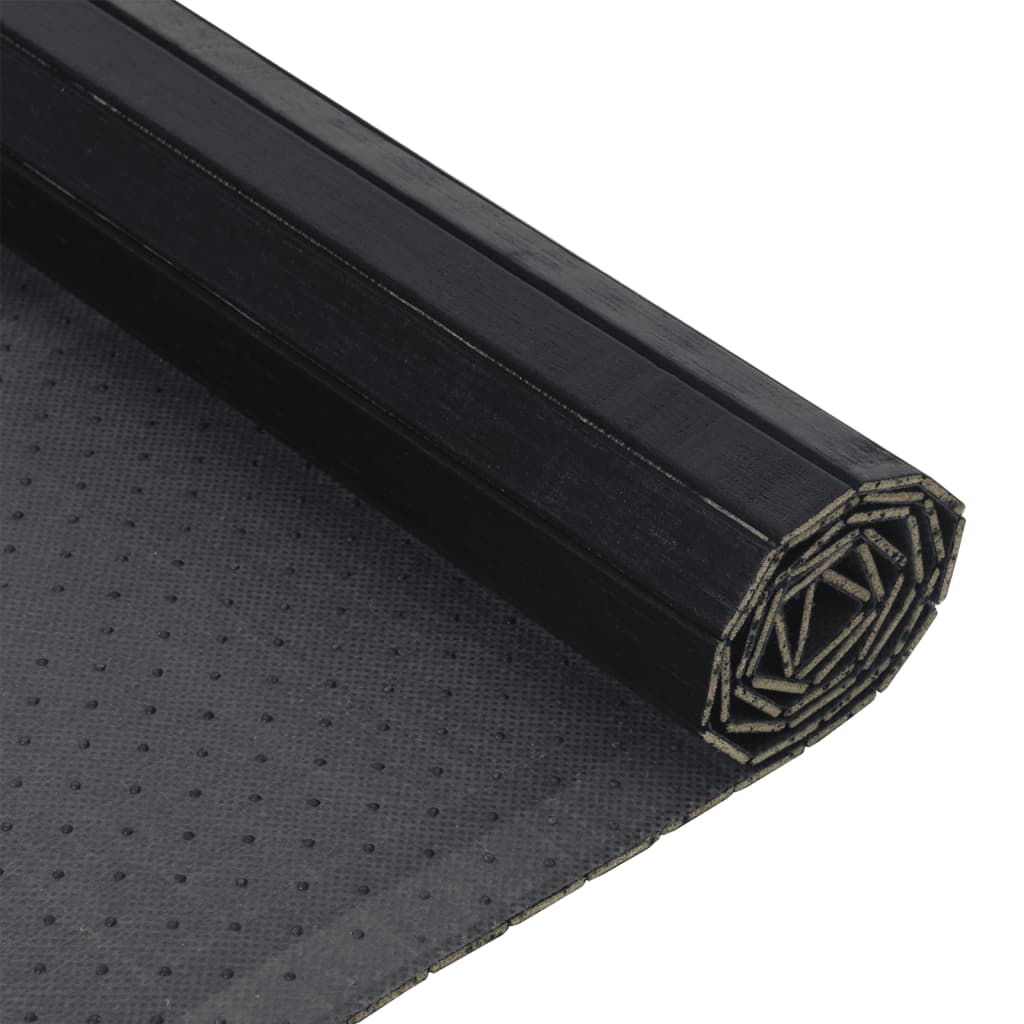 vidaXL Covor dreptunghiular, negru, 70x100 cm, bambus