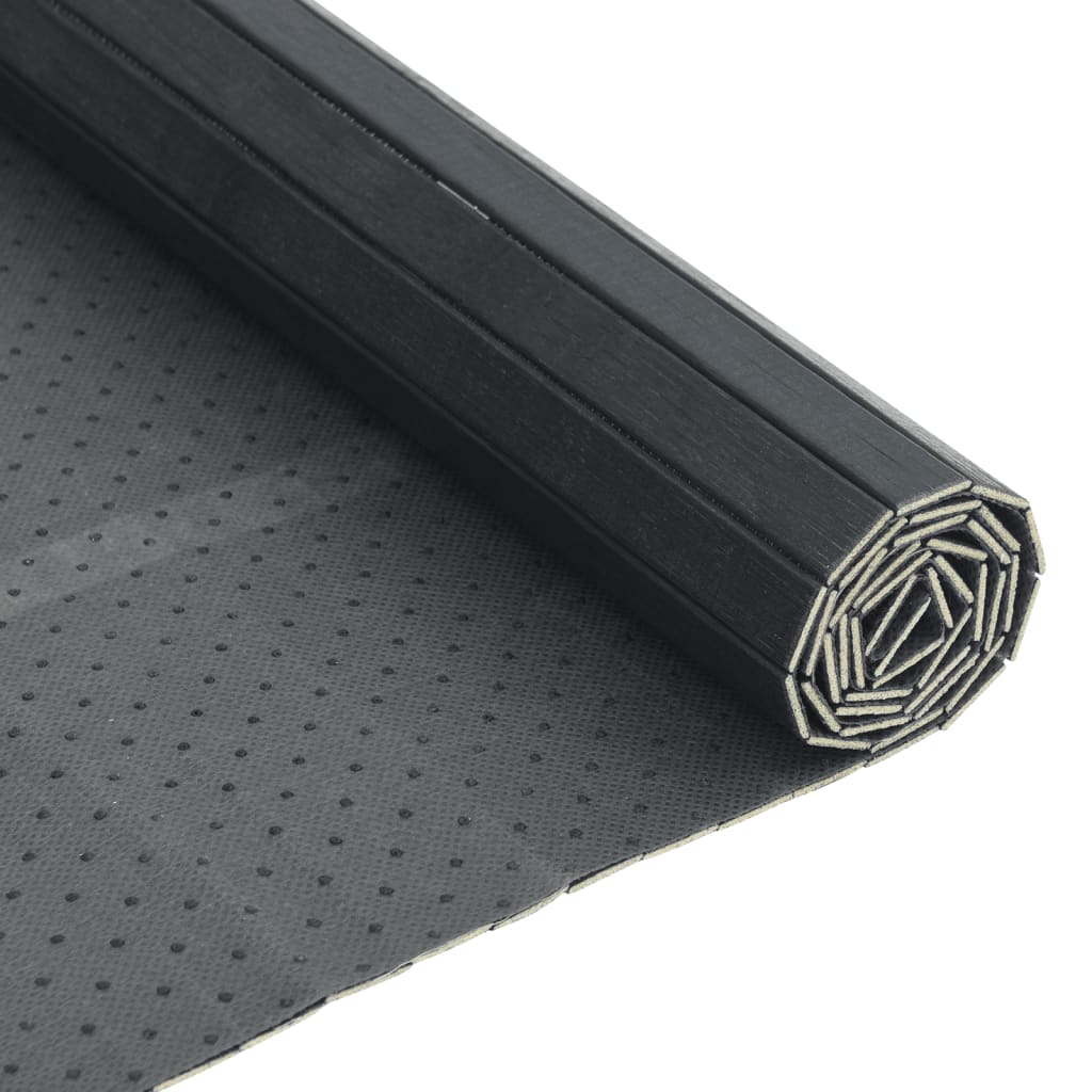 vidaXL Covor dreptunghiular, gri, 70x100 cm, bambus