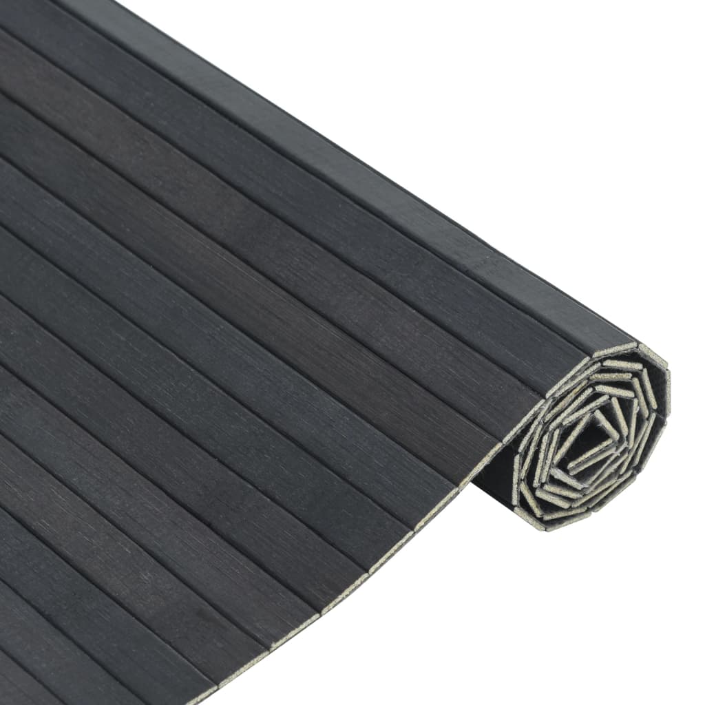 vidaXL Covor dreptunghiular, gri, 70x200 cm, bambus