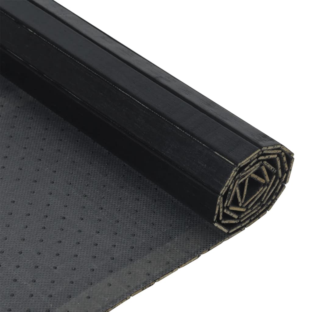 vidaXL Covor dreptunghiular, negru, 70x300 cm, bambus