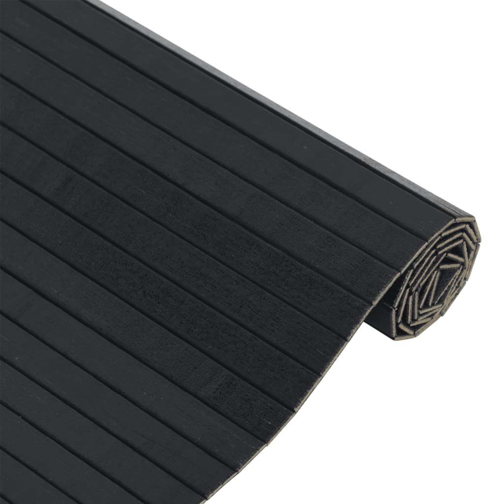 vidaXL Covor dreptunghiular, negru, 70x500 cm, bambus