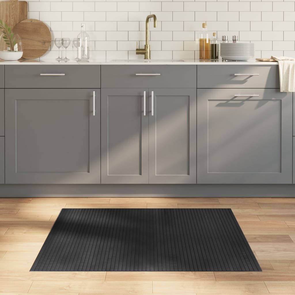 vidaXL Covor dreptunghiular, gri, 80x100 cm, bambus vidaXL Covor dreptunghiular, gri, 80x100 cm, bambus