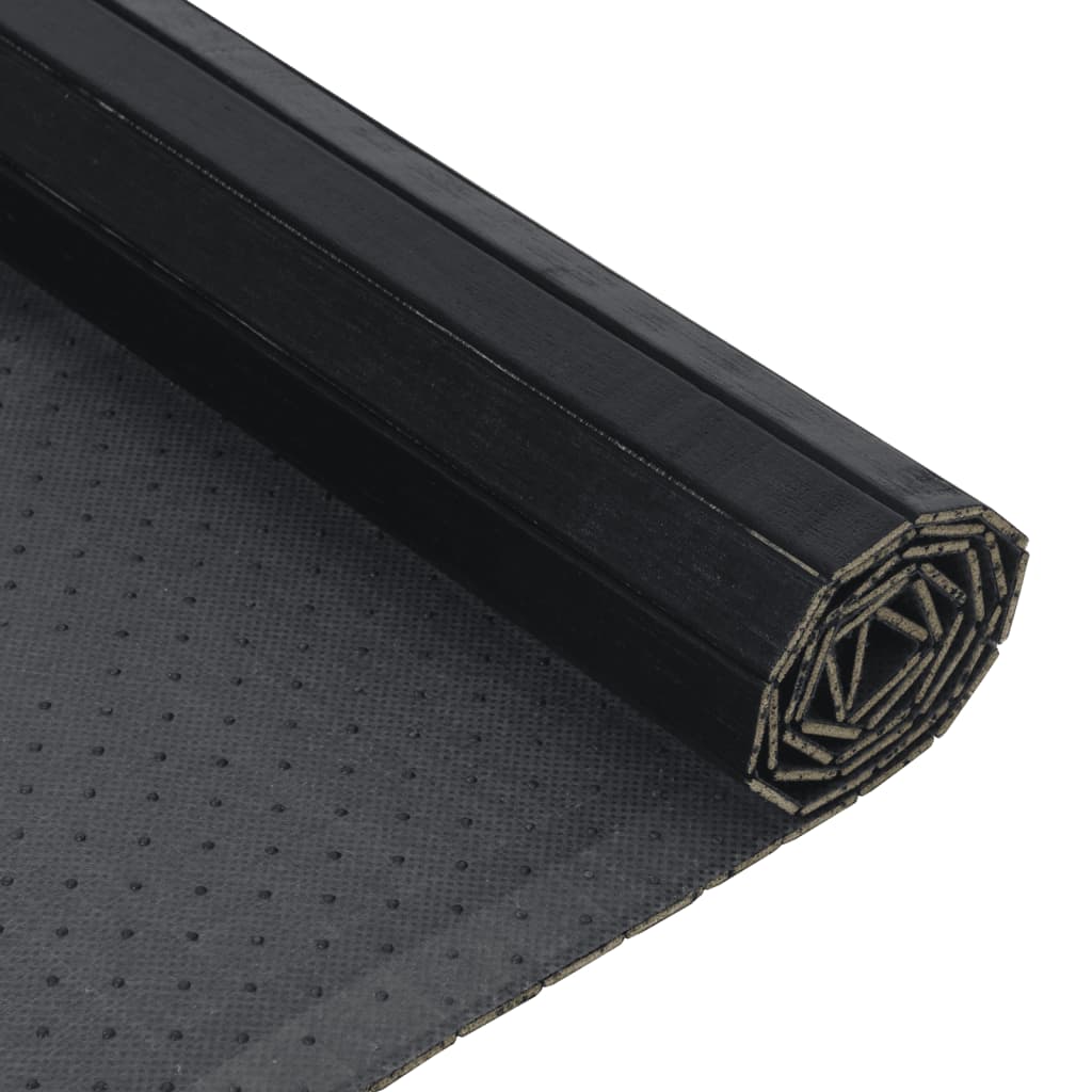 vidaXL Covor dreptunghiular, negru, 100x200 cm, bambus vidaXL Covor dreptunghiular, negru, 100x200 cm, bambus