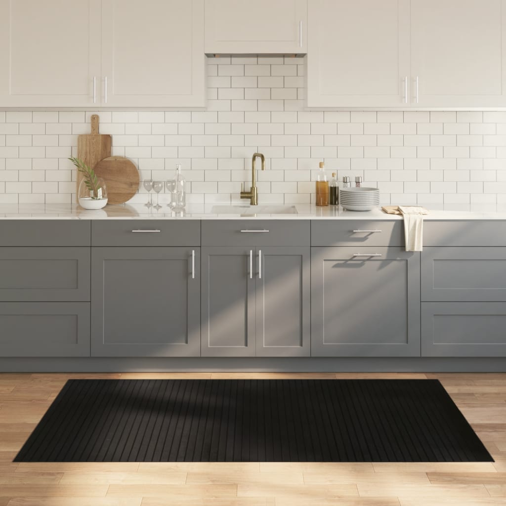 vidaXL Covor dreptunghiular, negru, 100x200 cm, bambus vidaXL Covor dreptunghiular, negru, 100x200 cm, bambus