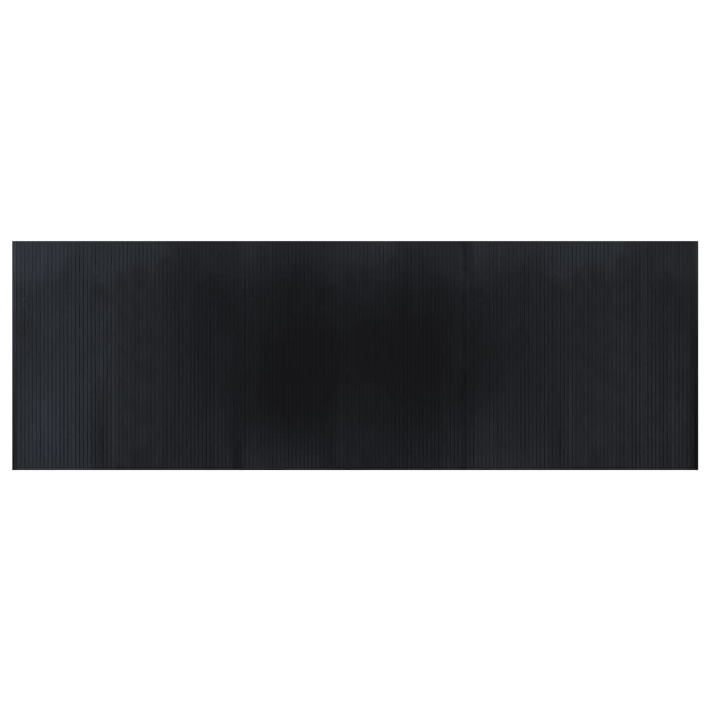 vidaXL Covor dreptunghiular, negru, 100x300 cm, bambus