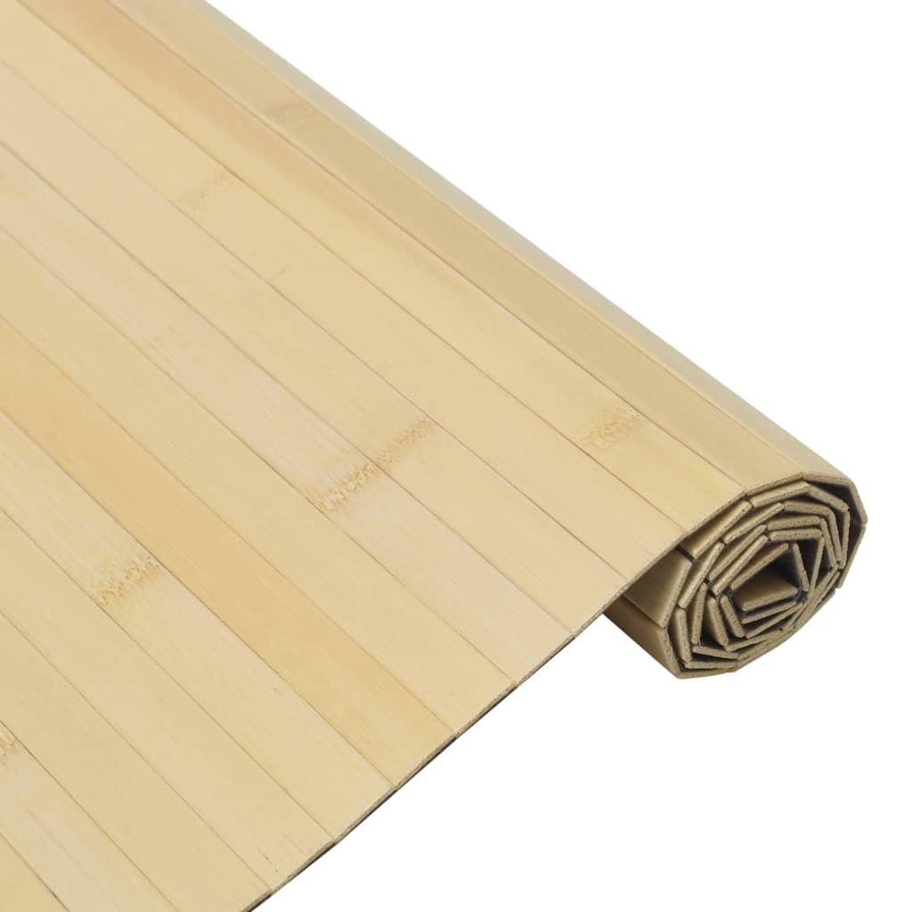 vidaXL Covor dreptunghiular, natural deschis, 100x300 cm, bambus