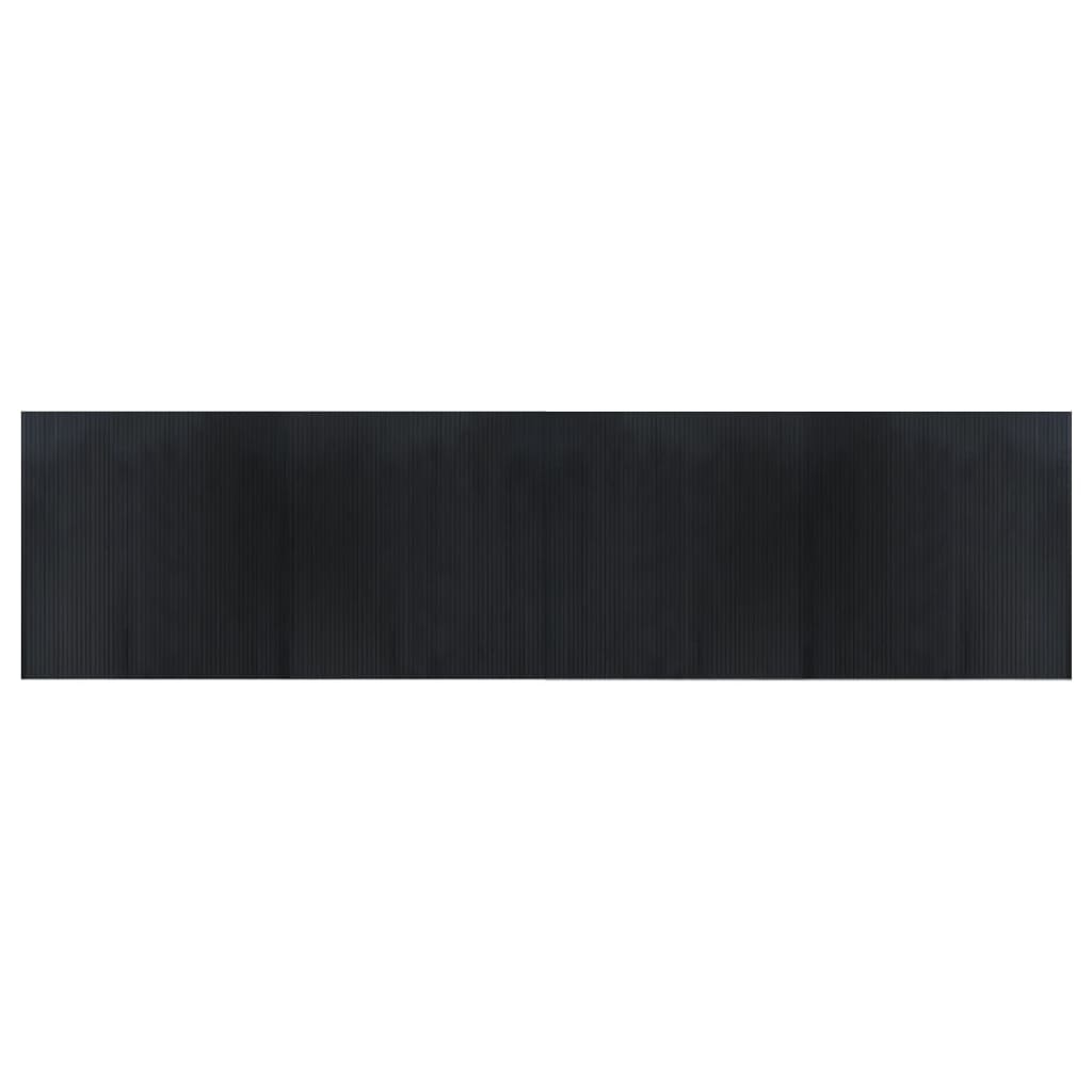 vidaXL Covor dreptunghiular, negru, 100x400 cm, bambus