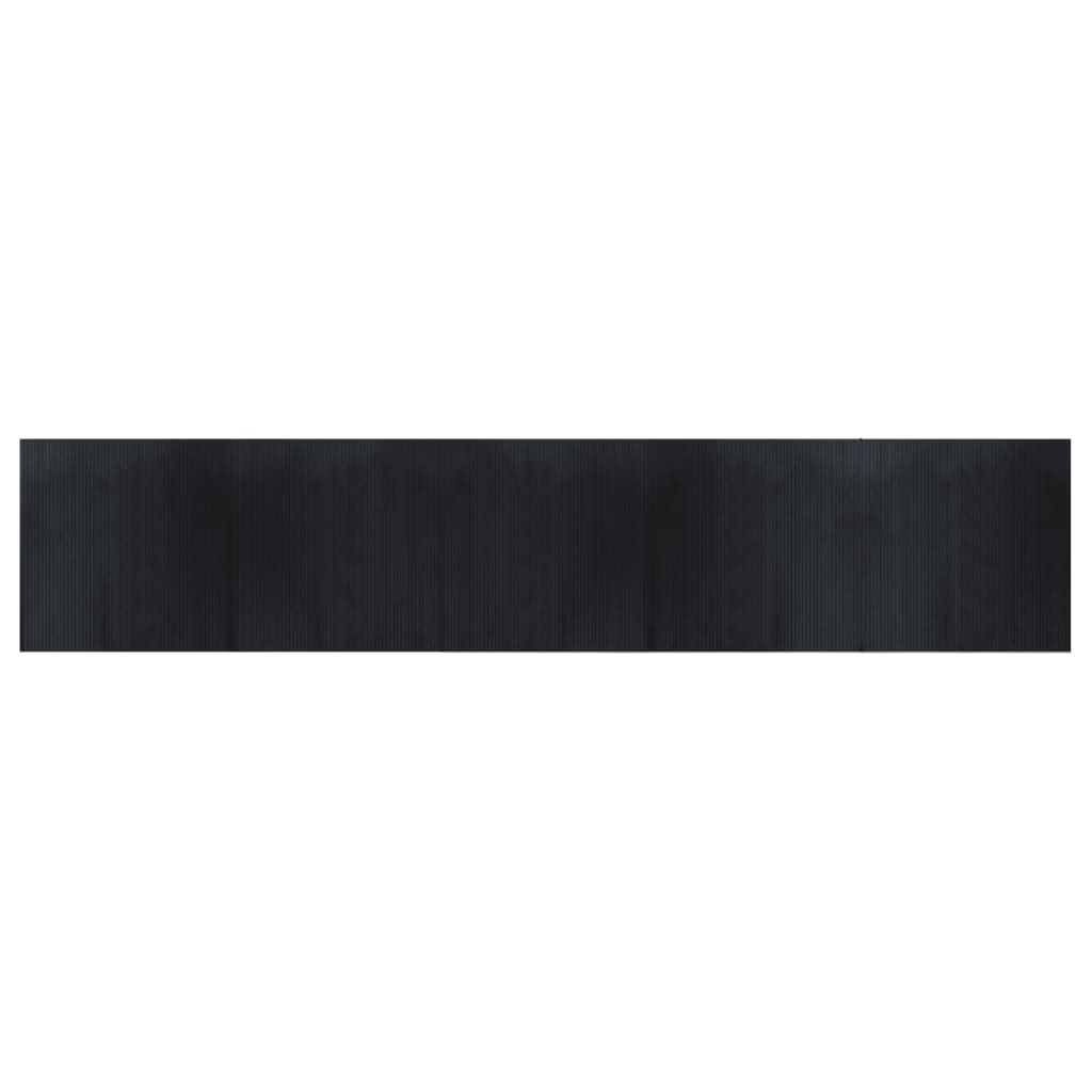vidaXL Covor dreptunghiular, negru, 100x500 cm, bambus