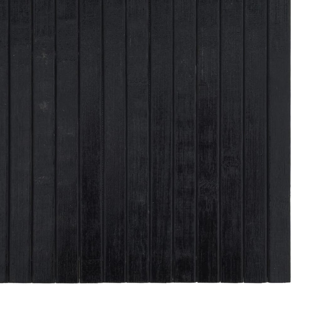 vidaXL Covor dreptunghiular, negru, 100x500 cm, bambus