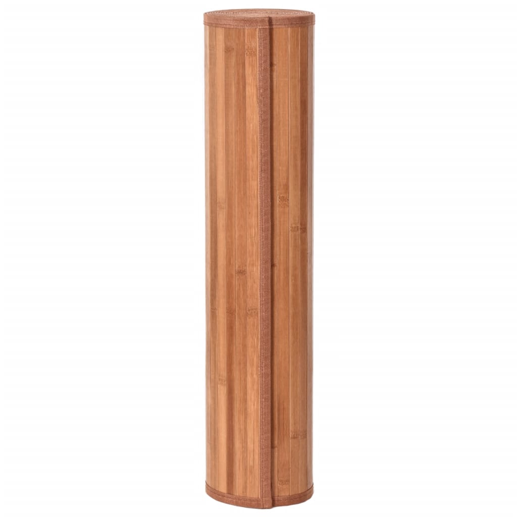 vidaXL Covor dreptunghiular, maro, 60x100 cm, bambus