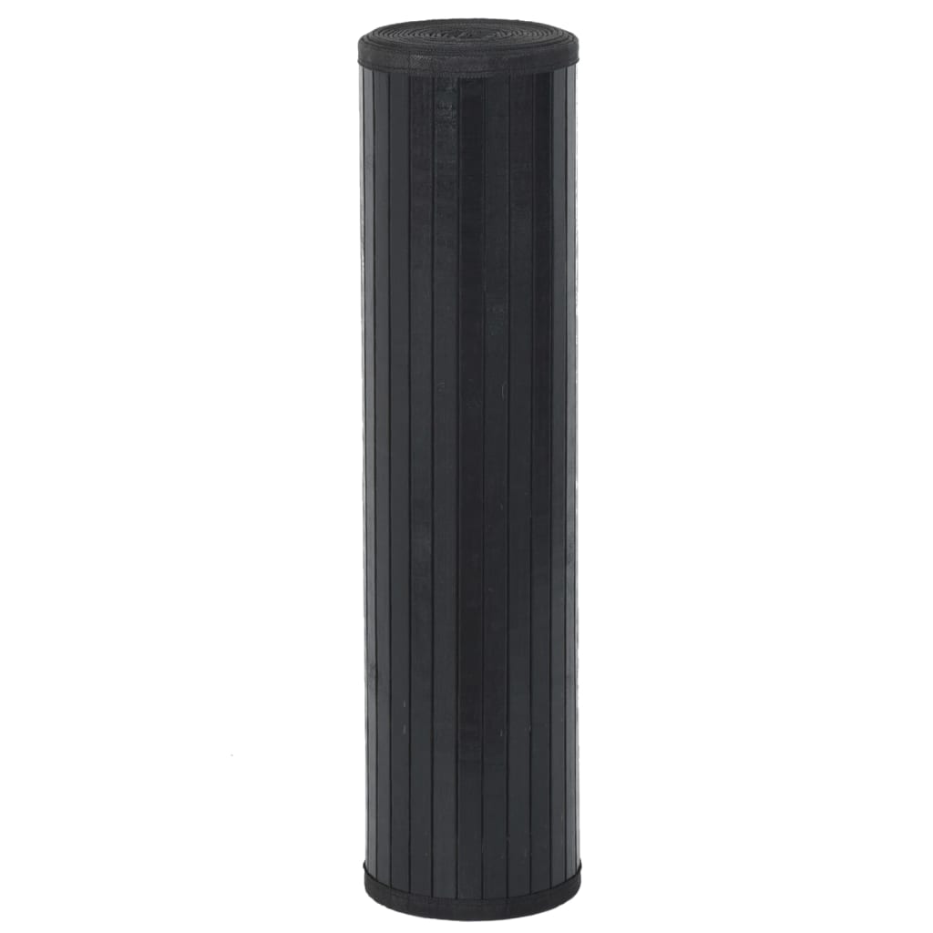 vidaXL Covor dreptunghiular, negru, 60x200 cm, bambus vidaXL Covor dreptunghiular, negru, 60x200 cm, bambus