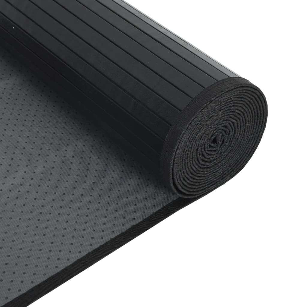vidaXL Covor dreptunghiular, negru, 60x1000 cm, bambus vidaXL Covor dreptunghiular, negru, 60x1000 cm, bambus