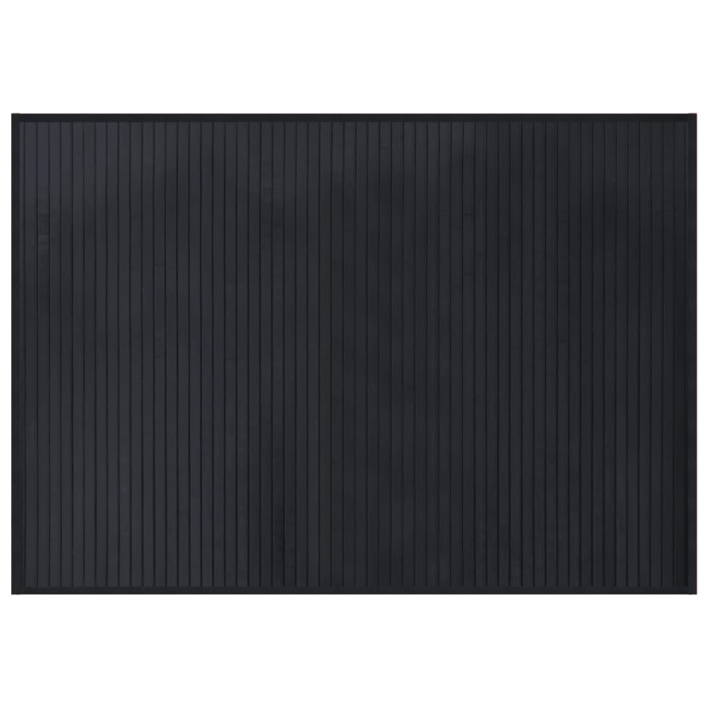 vidaXL Covor dreptunghiular, negru, 70x100 cm, bambus