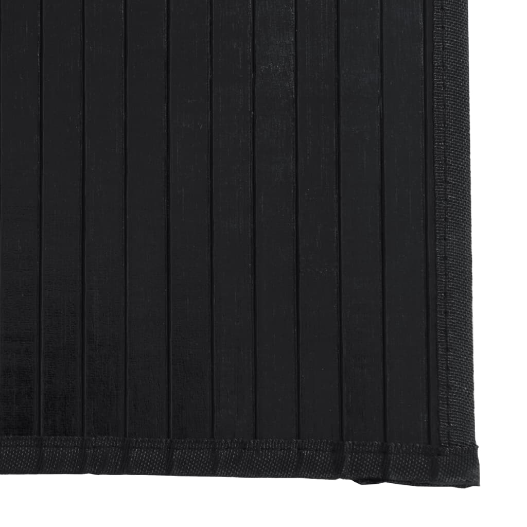 vidaXL Covor dreptunghiular, negru, 70x200 cm, bambus