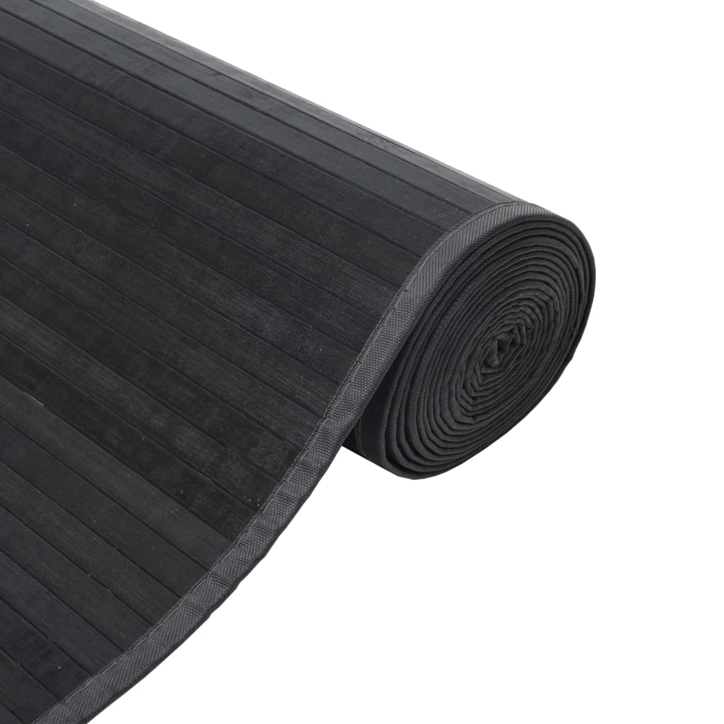 vidaXL Covor dreptunghiular, gri, 70x1000 cm, bambus