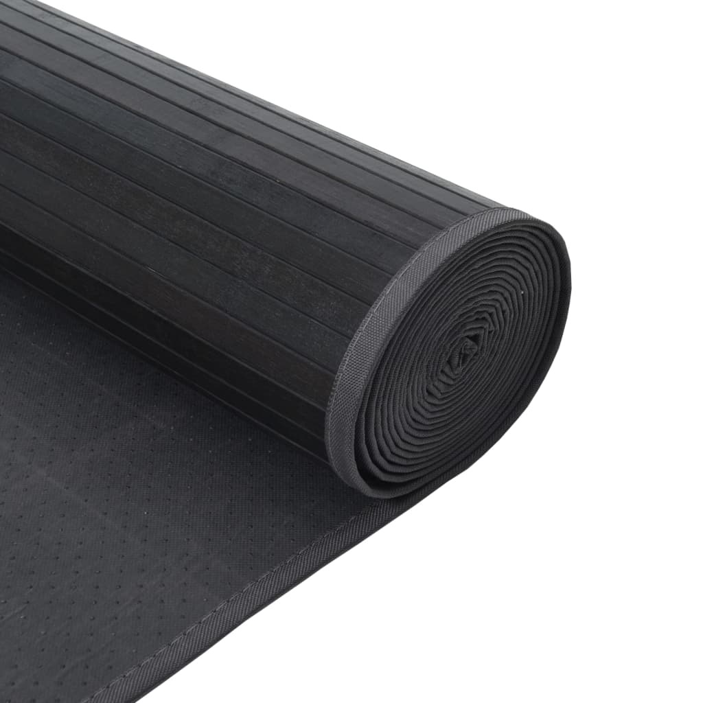vidaXL Covor dreptunghiular, gri, 70x1000 cm, bambus