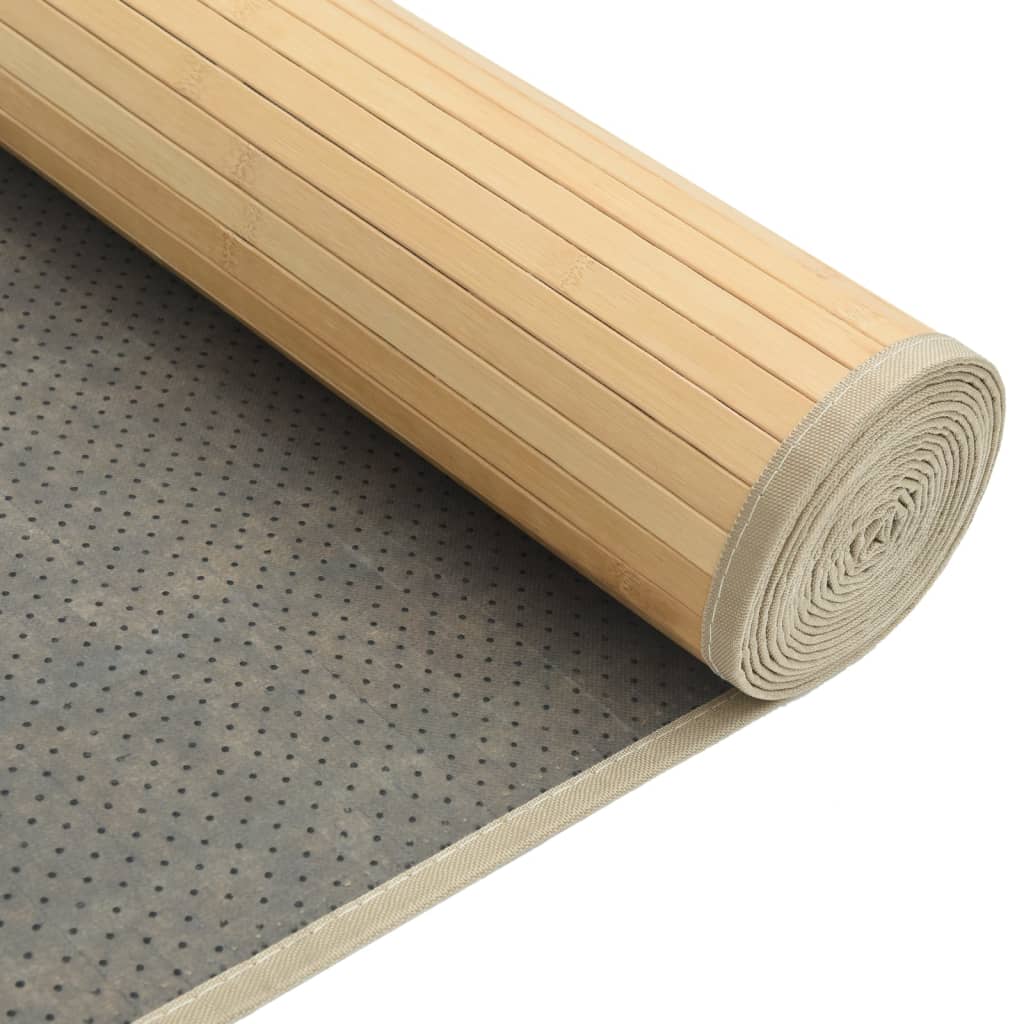 vidaXL Covor dreptunghiular, natural deschis, 80x100 cm, bambus