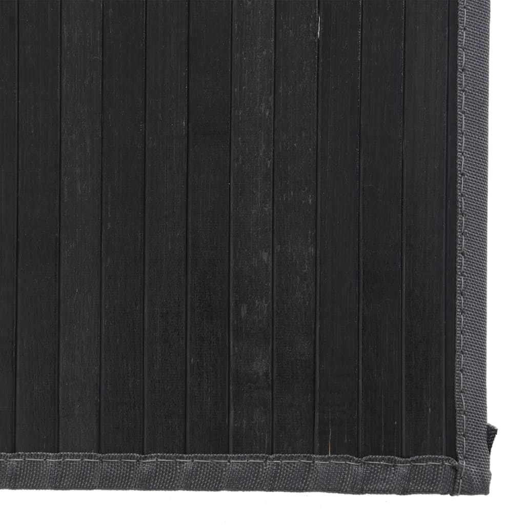 vidaXL Covor dreptunghiular, negru, 80x200 cm, bambus