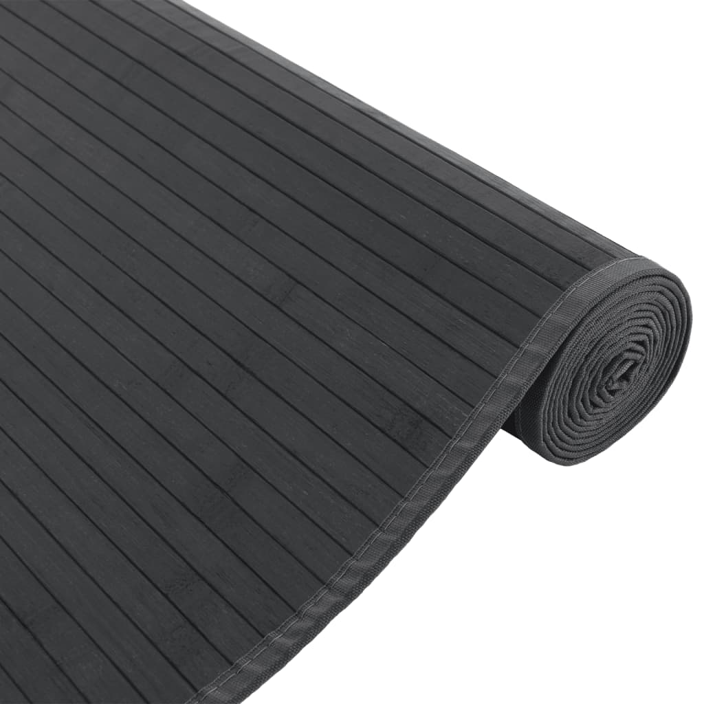 vidaXL Covor dreptunghiular, gri, 80x300 cm, bambus