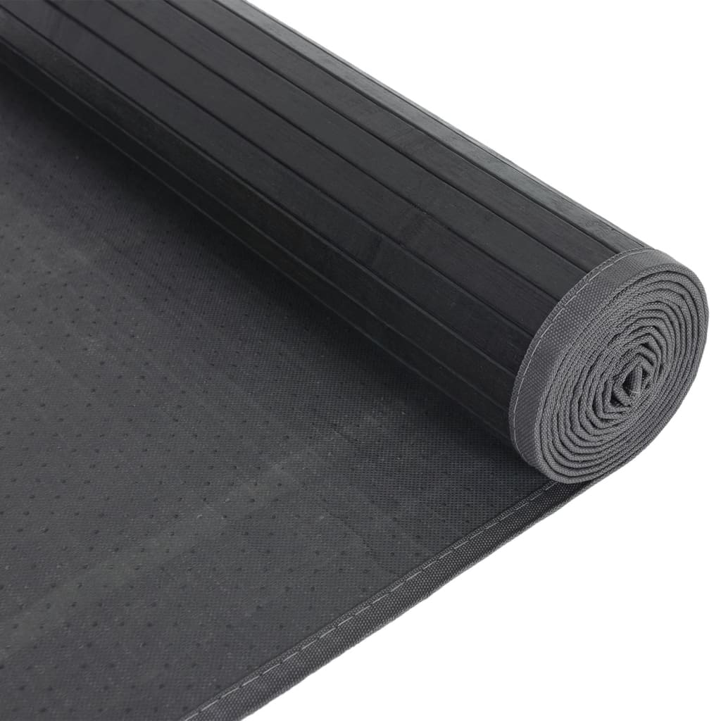 vidaXL Covor dreptunghiular, gri, 80x300 cm, bambus
