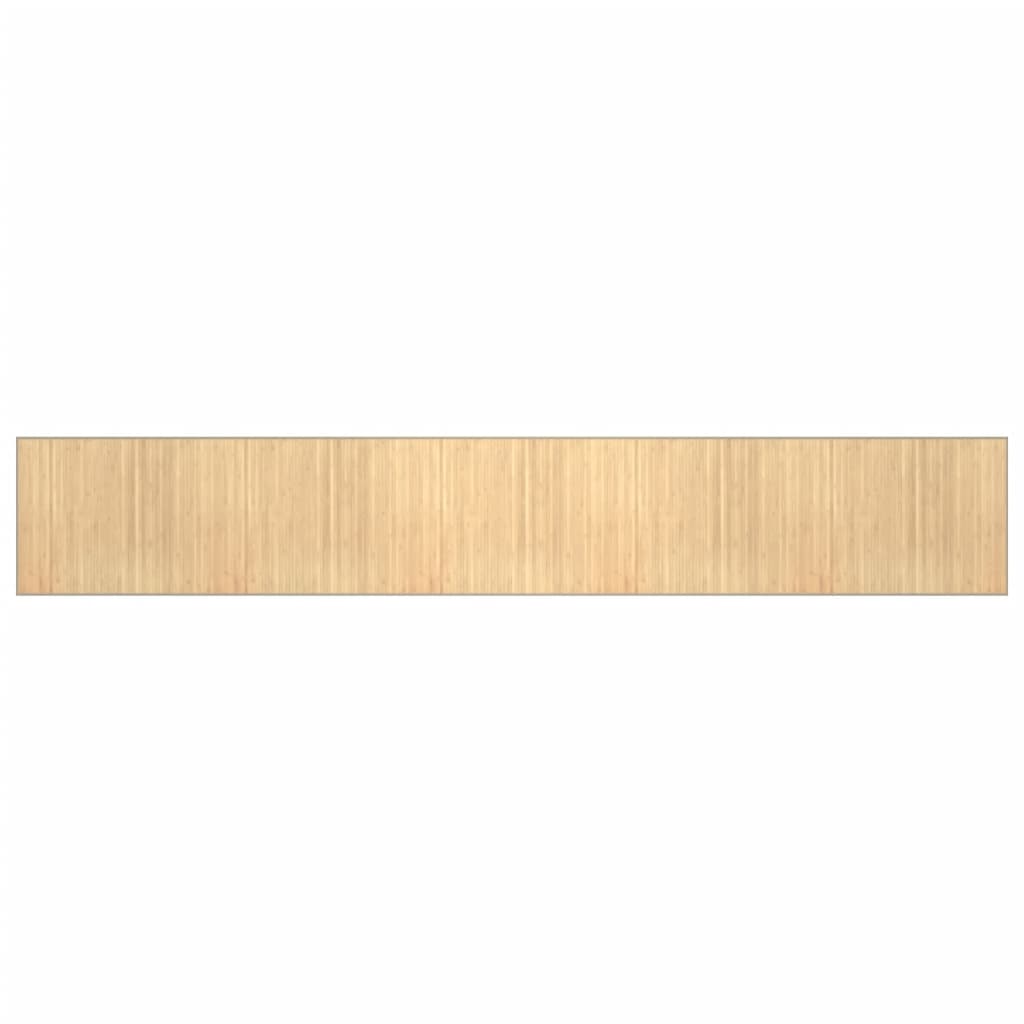 vidaXL Covor dreptunghiular, natural deschis, 80x1000 cm, bambus
