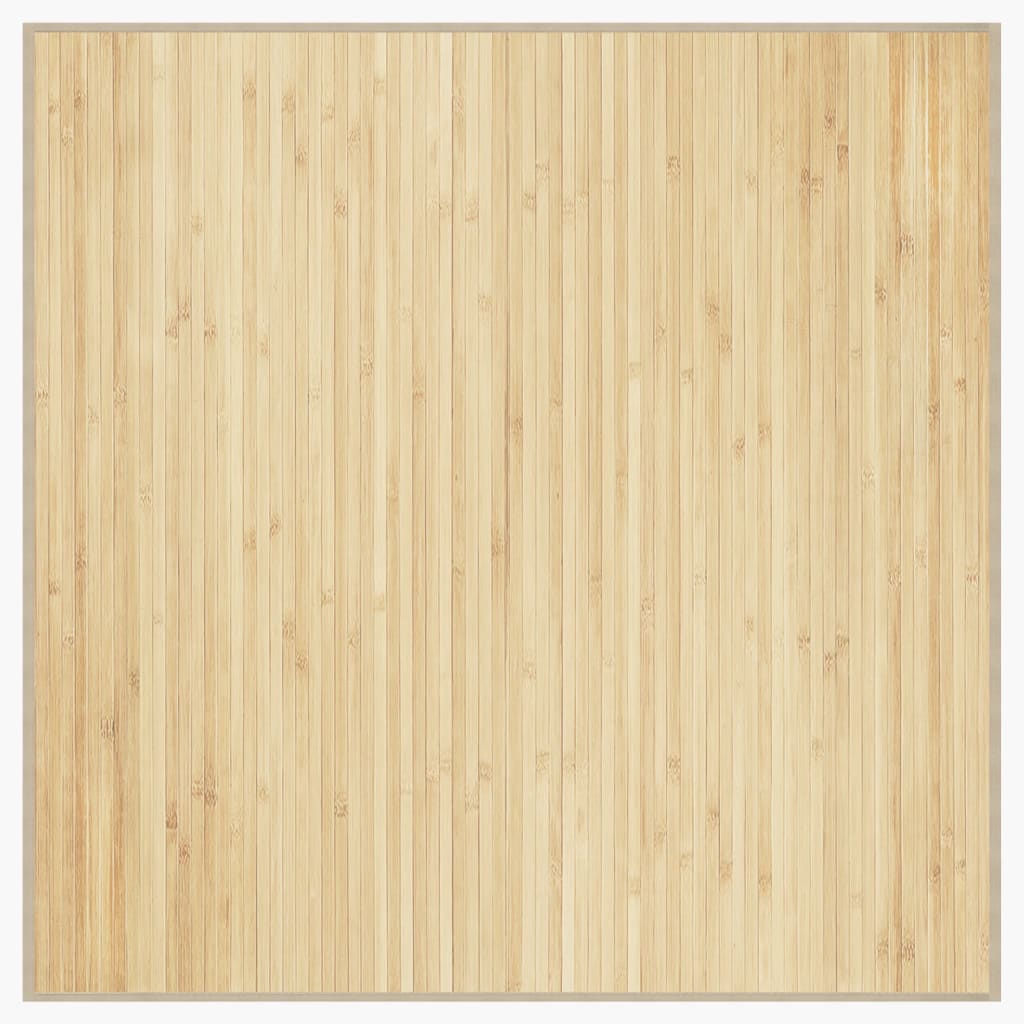 vidaXL Covor pătrat, natural deschis, 100x100 cm, bambus