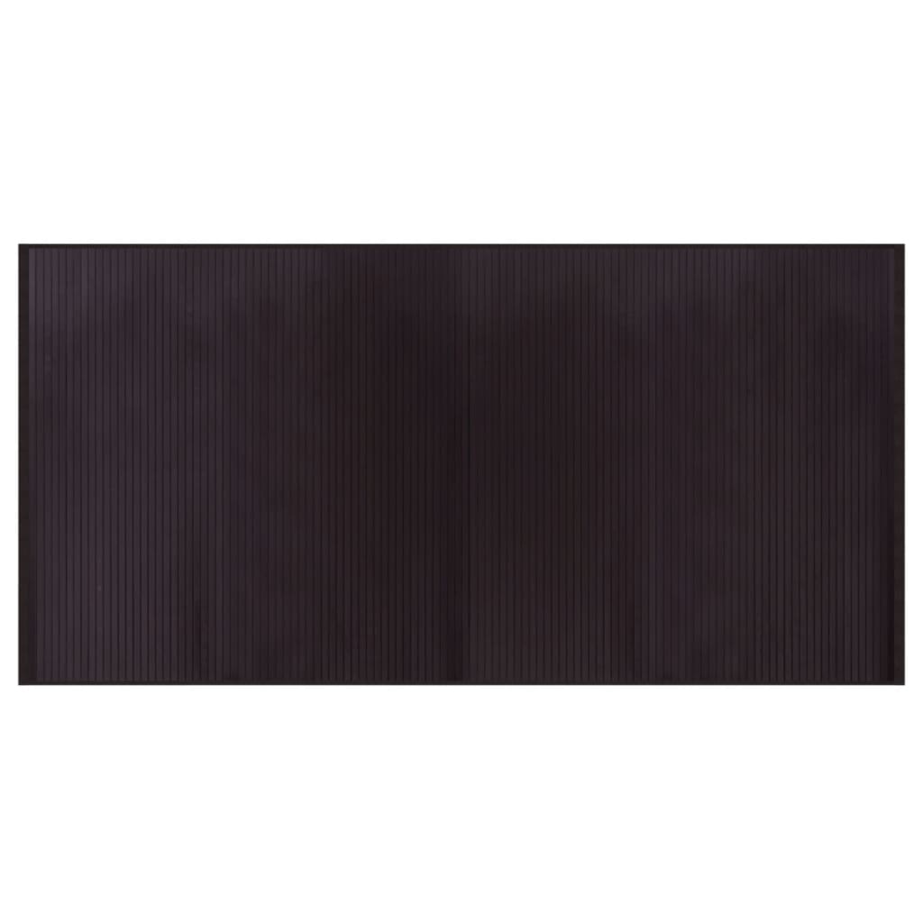vidaXL Covor dreptunghiular, maro închis, 100x200 cm, bambus