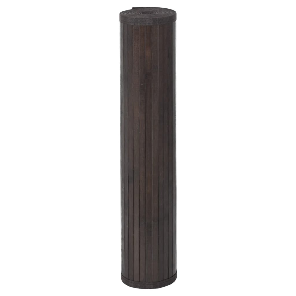 vidaXL Covor dreptunghiular, maro închis, 100x400 cm, bambus