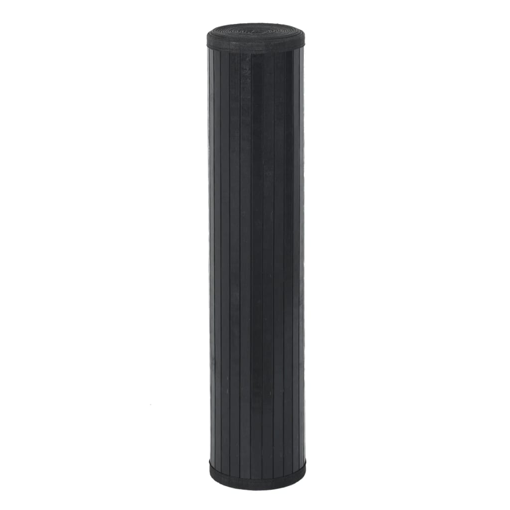 vidaXL Covor dreptunghiular, negru, 100x1000 cm, bambus