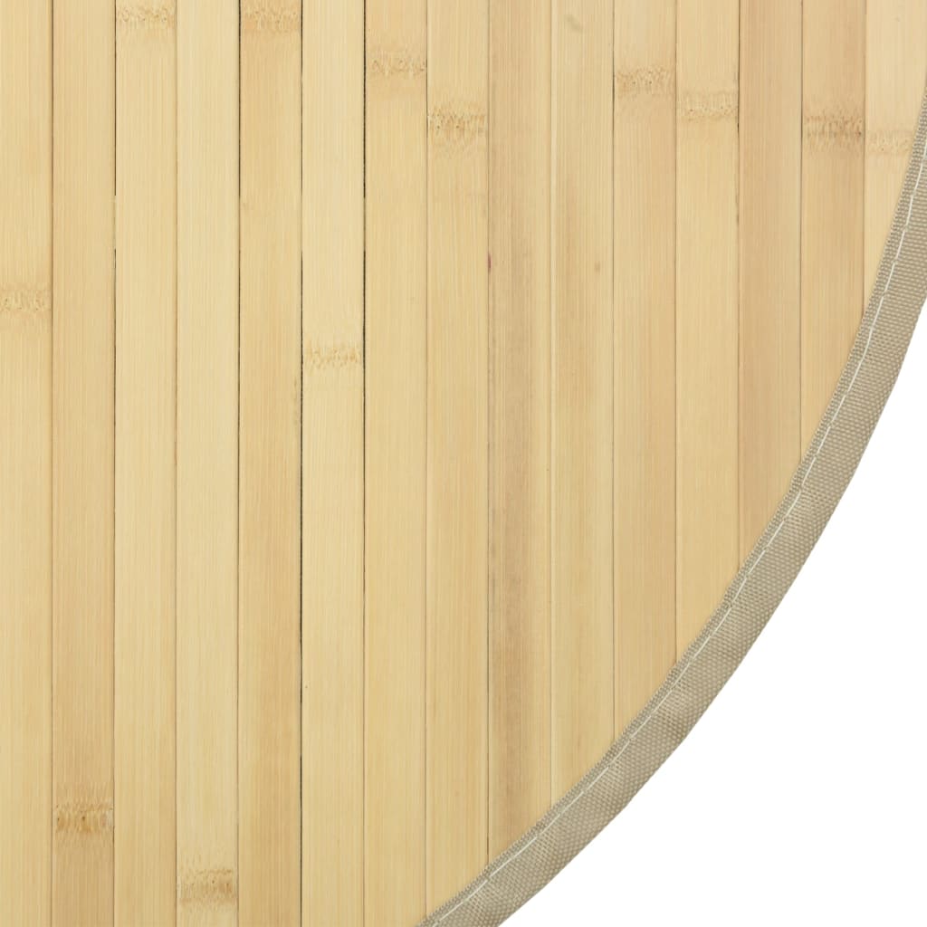 vidaXL Covor rotund, natural deschis, 60 cm, bambus