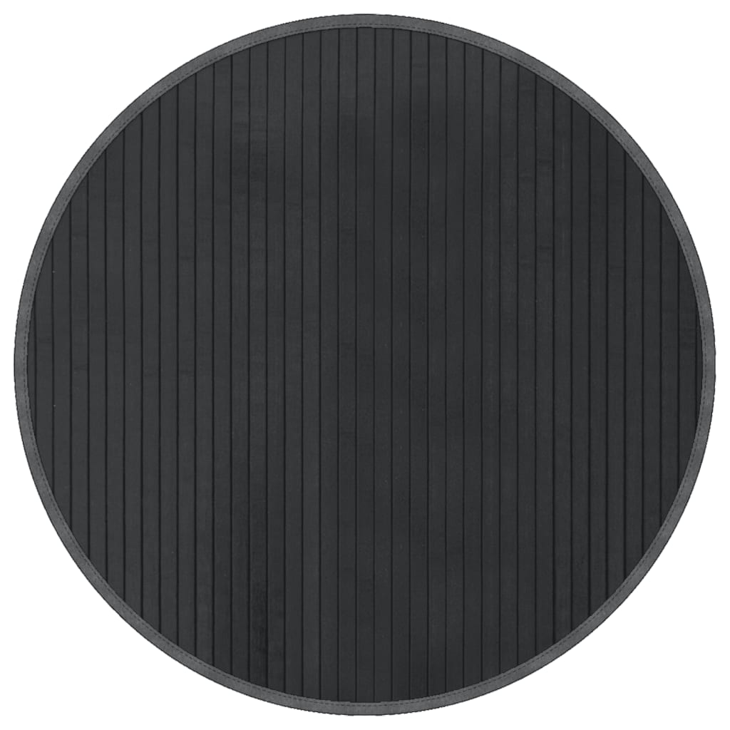 vidaXL Covor rotund, gri, 60 cm, bambus
