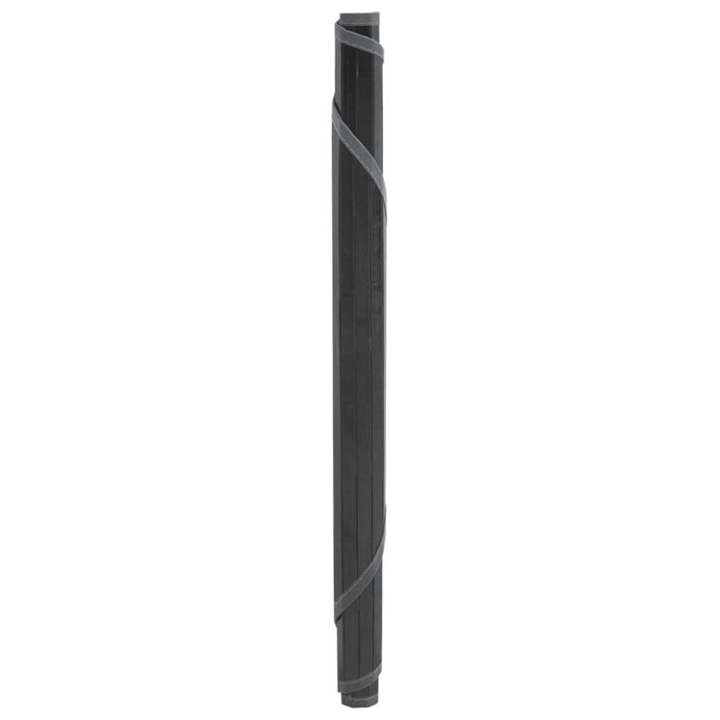 vidaXL Covor rotund, gri, 60 cm, bambus