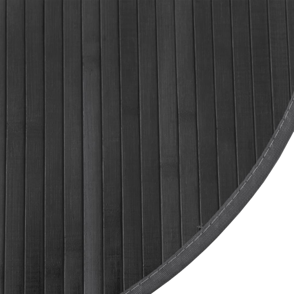 vidaXL Covor rotund, gri, 60 cm, bambus
