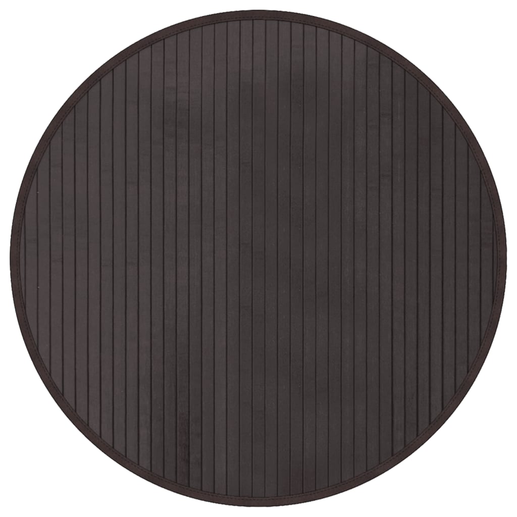 vidaXL Covor rotund, maro închis, 60 cm, bambus