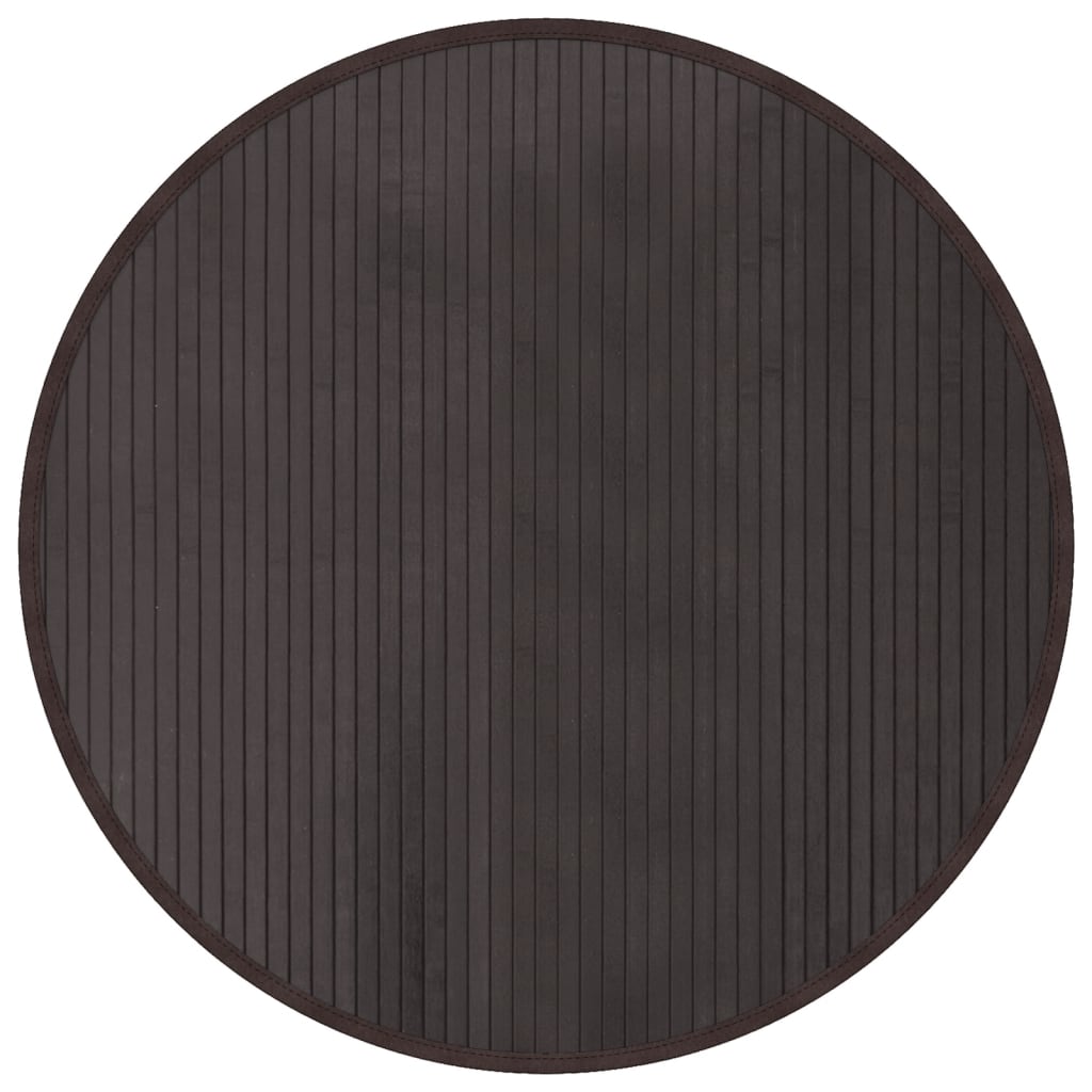 vidaXL Covor rotund, maro închis, 80 cm, bambus