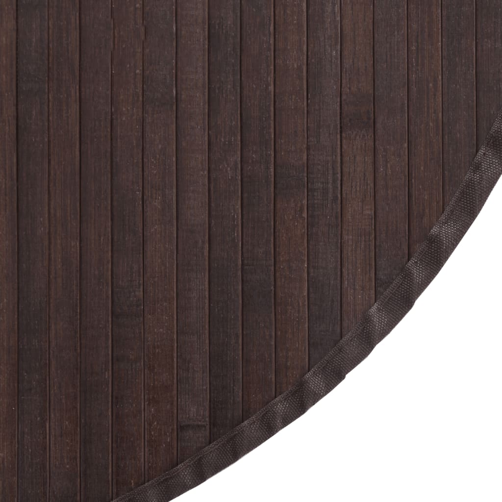 vidaXL Covor rotund, maro închis, 80 cm, bambus