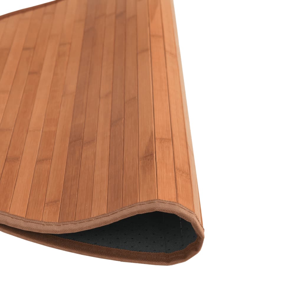 vidaXL Covor rotund, maro, 100 cm, bambus