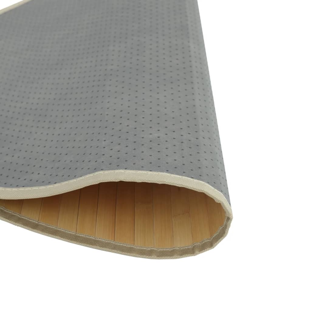 vidaXL Covor rotund, natural deschis, 100 cm, bambus