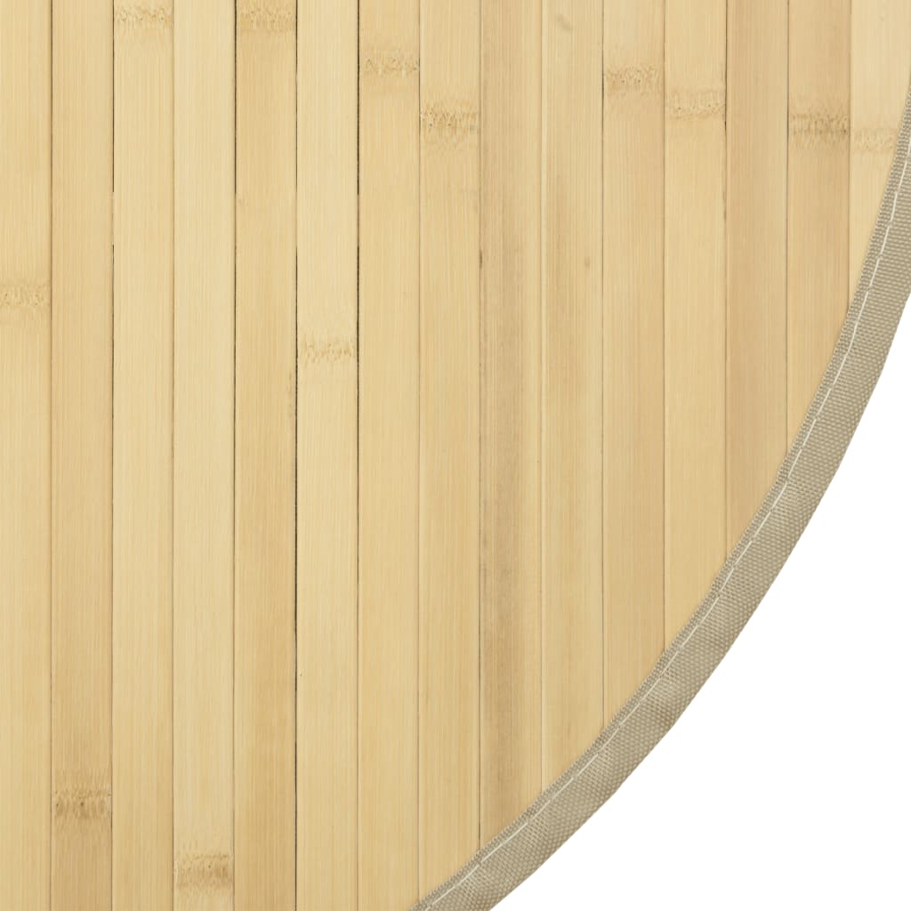 vidaXL Covor rotund, natural deschis, 100 cm, bambus